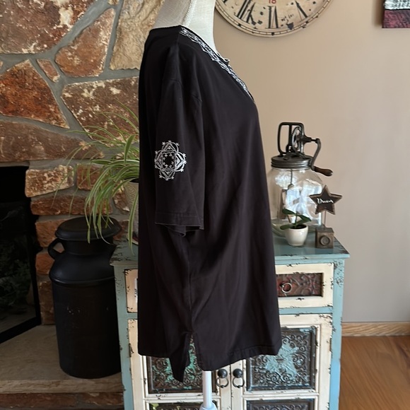 Dressbarn Woman Short Sleeve Notch Neck T-shirt Plus Size 22/24 Black - Picture 4 of 12